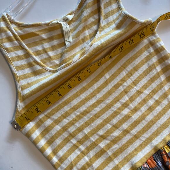 Matilda Jane Summer Sunset Dress Womens XS Yellow Striped & Floral Mixed Print - Picture 7 of 9